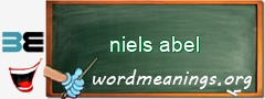 WordMeaning blackboard for niels abel
